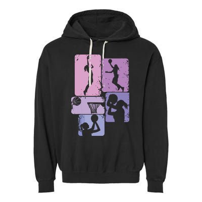 Basketball Women, Female Basketball Player Garment-Dyed Fleece Hoodie