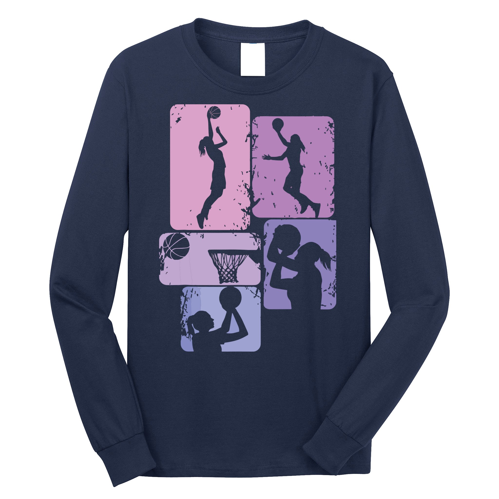 Basketball Women, Female Basketball Player Long Sleeve Shirt