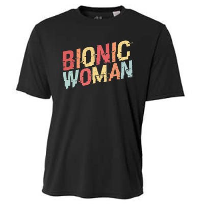 Bionic Woman Funny Injury And Surgery Cooling Performance Crew T-Shirt