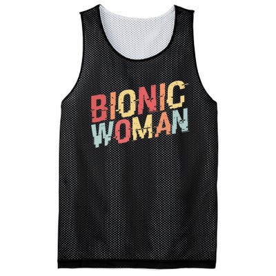 Bionic Woman Funny Injury And Surgery Mesh Reversible Basketball Jersey Tank