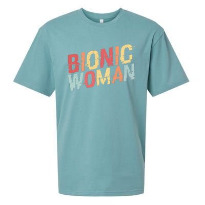 Bionic Woman Funny Injury And Surgery Sueded Cloud Jersey T-Shirt