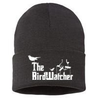 Bird Watching Funny Bird Watcher Sustainable Knit Beanie