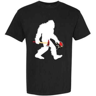 Bigfoot Wildland Firefighter Woodland Sasquatch Fireman Garment-Dyed Heavyweight T-Shirt