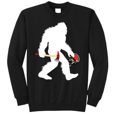 Bigfoot Wildland Firefighter Woodland Sasquatch Fireman Sweatshirt