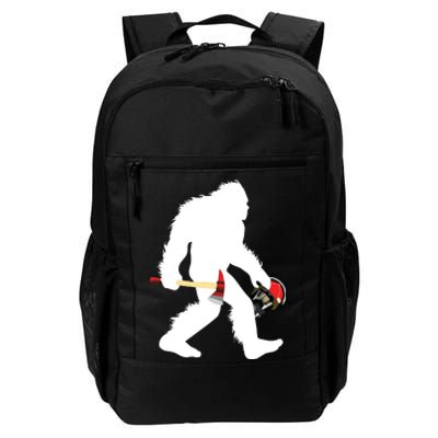 Bigfoot Wildland Firefighter Woodland Sasquatch Fireman Daily Commute Backpack