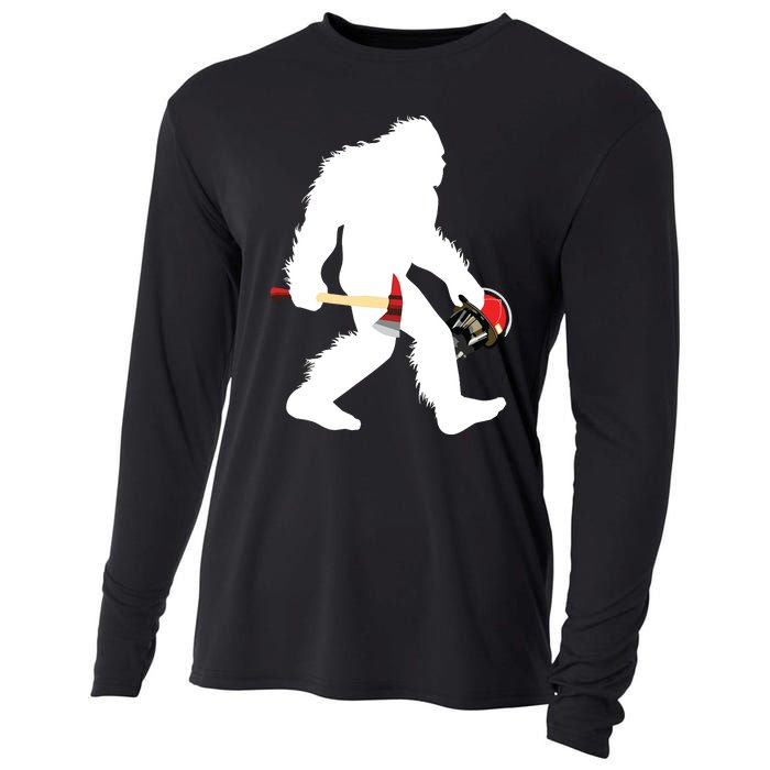 Bigfoot Wildland Firefighter Woodland Sasquatch Fireman Cooling Performance Long Sleeve Crew