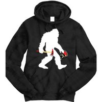 Bigfoot Wildland Firefighter Woodland Sasquatch Fireman Tie Dye Hoodie