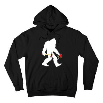 Bigfoot Wildland Firefighter Woodland Sasquatch Fireman Tall Hoodie