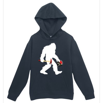 Bigfoot Wildland Firefighter Woodland Sasquatch Fireman Urban Pullover Hoodie