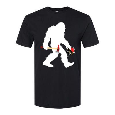 Bigfoot Wildland Firefighter Woodland Sasquatch Fireman Softstyle CVC T-Shirt