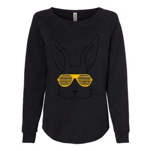 Bunny With Fun Glasses Happy Easter Women Gift Womens California Wash Sweatshirt