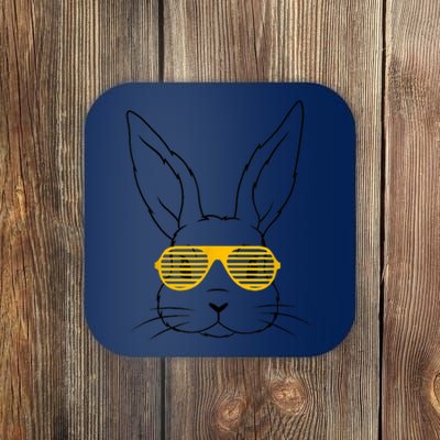 Bunny With Fun Glasses Happy Easter Women Gift Coaster