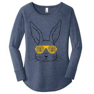 Bunny With Fun Glasses Happy Easter Women Gift Women's Perfect Tri Tunic Long Sleeve Shirt