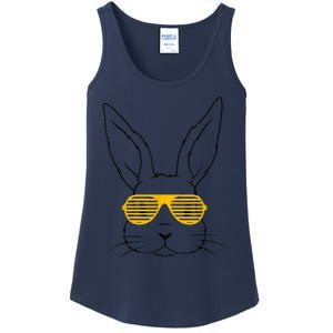 Bunny With Fun Glasses Happy Easter Women Gift Ladies Essential Tank