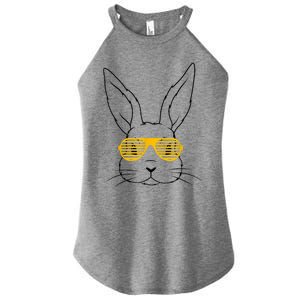 Bunny With Fun Glasses Happy Easter Women Gift Women's Perfect Tri Rocker Tank