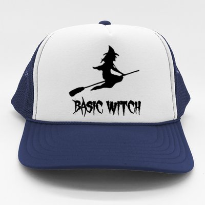 Basic Witch Funny Halloween Quote Gift Trucker Hat