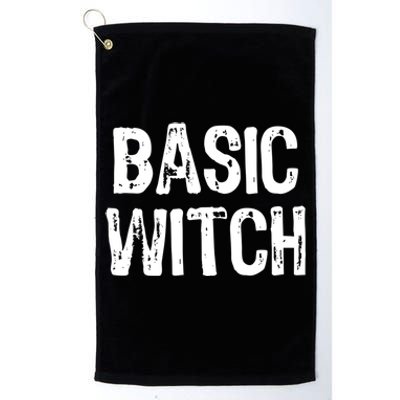 Basic Witch Funny Halloween Gift Platinum Collection Golf Towel