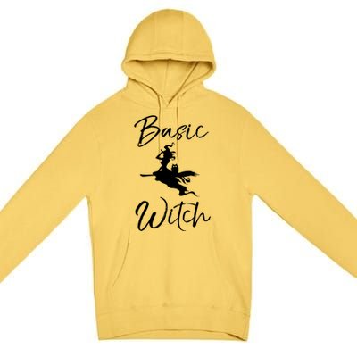 Basic Witch Funny Halloween Party Costume Funny Gift Premium Pullover Hoodie