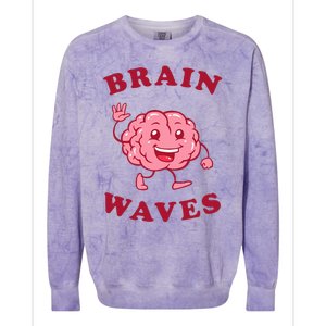 Brain Waves Funny Science Biology Colorblast Crewneck Sweatshirt