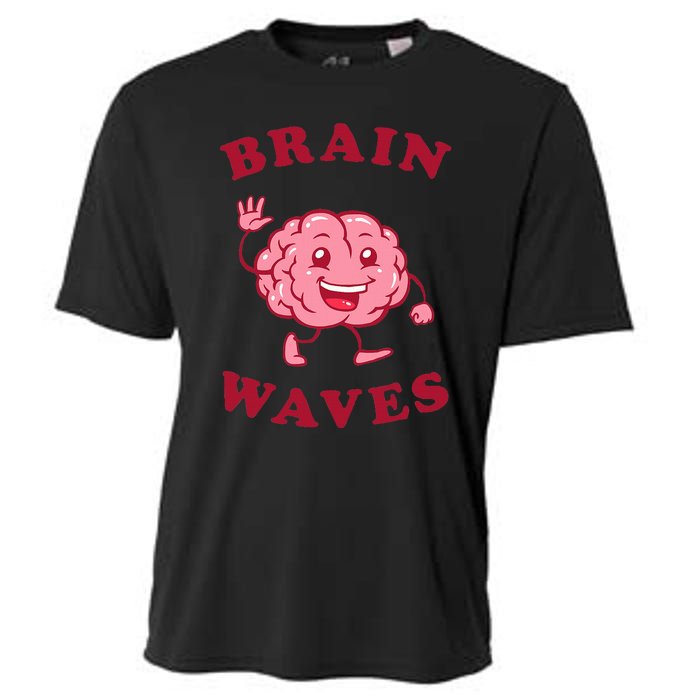 Brain Waves Funny Science Biology Cooling Performance Crew T-Shirt