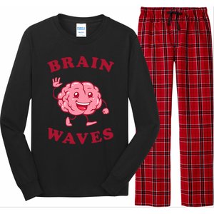 Brain Waves Funny Science Biology Long Sleeve Pajama Set