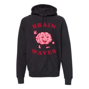 Brain Waves Funny Science Biology Premium Hoodie