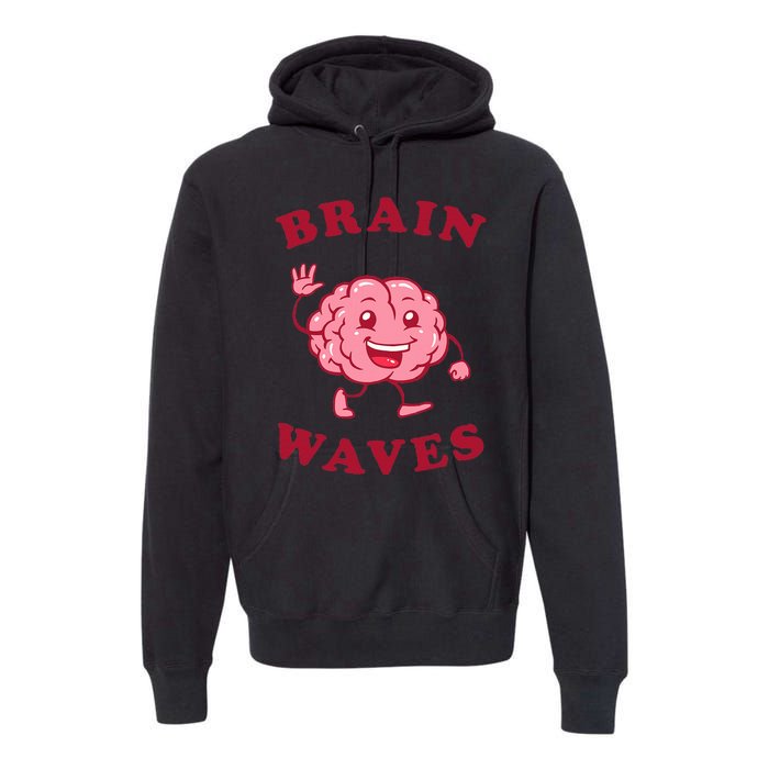 Brain Waves Funny Science Biology Premium Hoodie