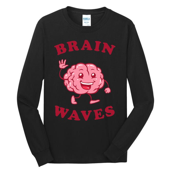 Brain Waves Funny Science Biology Tall Long Sleeve T-Shirt