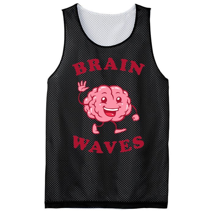 Brain Waves Funny Science Biology Mesh Reversible Basketball Jersey Tank