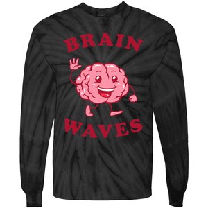 Brain Waves Funny Science Biology Tie-Dye Long Sleeve Shirt