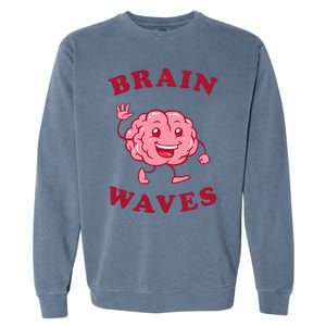 Brain Waves Funny Science Biology Garment-Dyed Sweatshirt