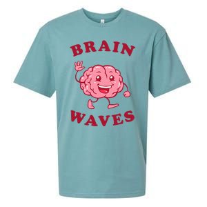 Brain Waves Funny Science Biology Sueded Cloud Jersey T-Shirt