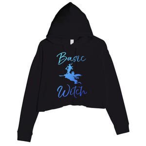 Basic Witch Funny Halloween Party Costume Funny Gift Crop Fleece Hoodie