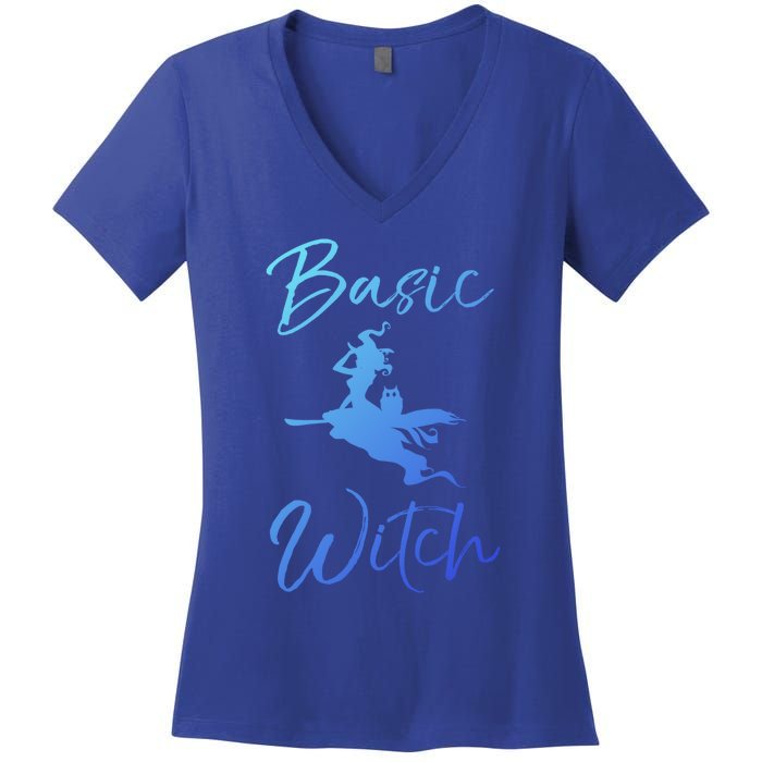 Basic Witch Funny Halloween Party Costume Funny Gift Women's V-Neck T-Shirt