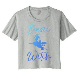 Basic Witch Funny Halloween Party Costume Funny Gift Women's Crop Top Tee