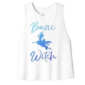 Basic Witch Funny Halloween Party Costume Funny Gift Women's Racerback Cropped Tank