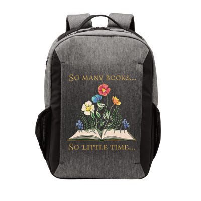 Book With Flower So Many Books Little Time Love To Read Vector Backpack