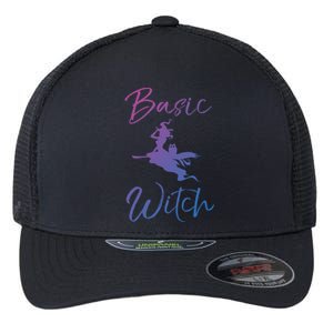 Basic Witch Funny Halloween Party Costume Funny Gift Flexfit Unipanel Trucker Cap