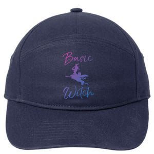 Basic Witch Funny Halloween Party Costume Funny Gift 7-Panel Snapback Hat