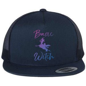 Basic Witch Funny Halloween Party Costume Funny Gift Flat Bill Trucker Hat