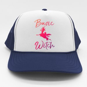 Basic Witch Funny Halloween Party Costume Funny Gift Trucker Hat