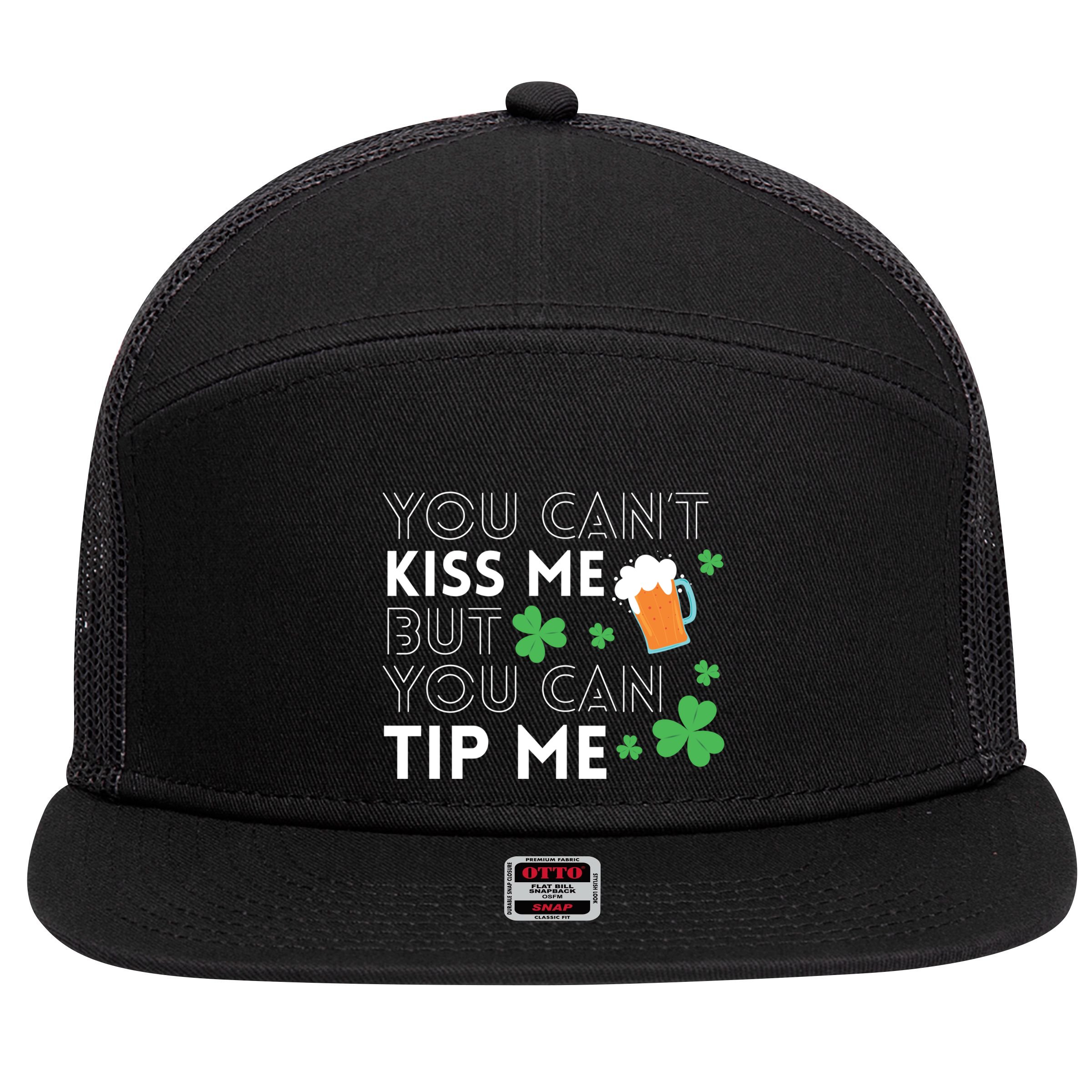 Bartender Waiter Funny St Patrick's Day Waitress Server Gift Cool Gift 7 Panel Mesh Trucker Snapback Hat