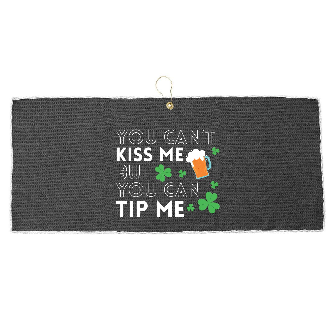 Bartender Waiter Funny St Patrick's Day Waitress Server Gift Cool Gift Large Microfiber Waffle Golf Towel