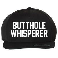 Butthole Whisperer Funny Sarcastic Joke Wool Snapback Cap