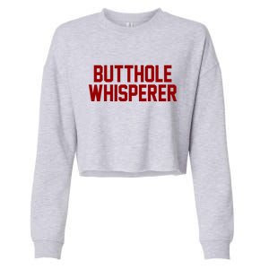 Butthole Whisperer Funny Sarcastic Joke Cropped Pullover Crew