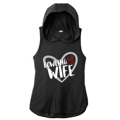 Bowling Wife Funny Bowler Bowling Gift Ladies PosiCharge Tri-Blend Wicking Draft Hoodie Tank