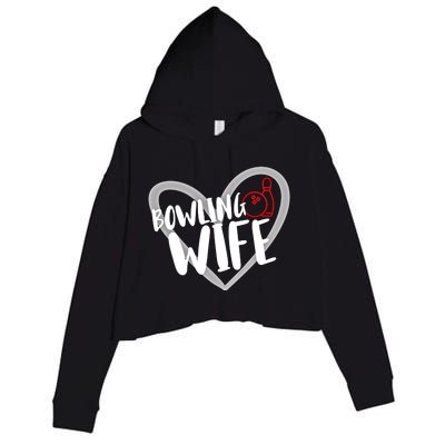 Bowling Wife Funny Bowler Bowling Gift Crop Fleece Hoodie