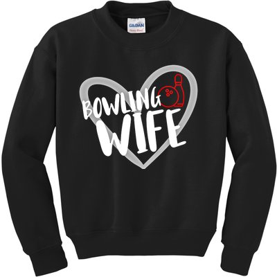 Bowling Wife Funny Bowler Bowling Gift Kids Sweatshirt