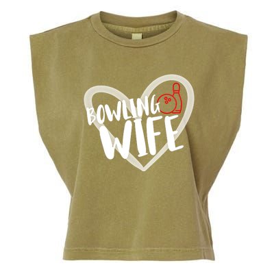 Bowling Wife Funny Bowler Bowling Gift Garment-Dyed Women's Muscle Tee