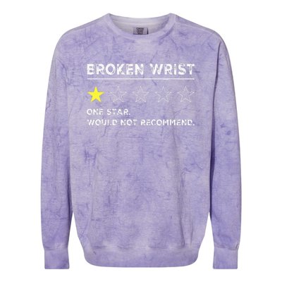 Broken Wrist Funny Get Well Soon Gag Recovery Colorblast Crewneck Sweatshirt